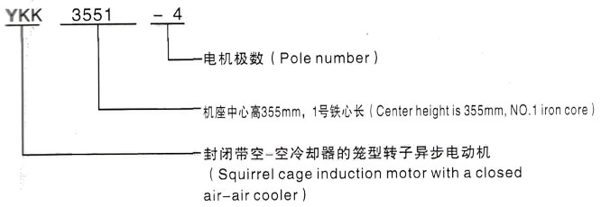 YKK系列(H355-1000)高压YRKK5601-12三相异步电机西安泰富西玛电机型号说明